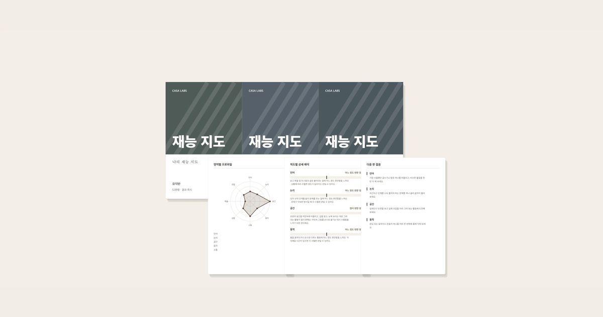 나의 재능 지도 결과지 표지