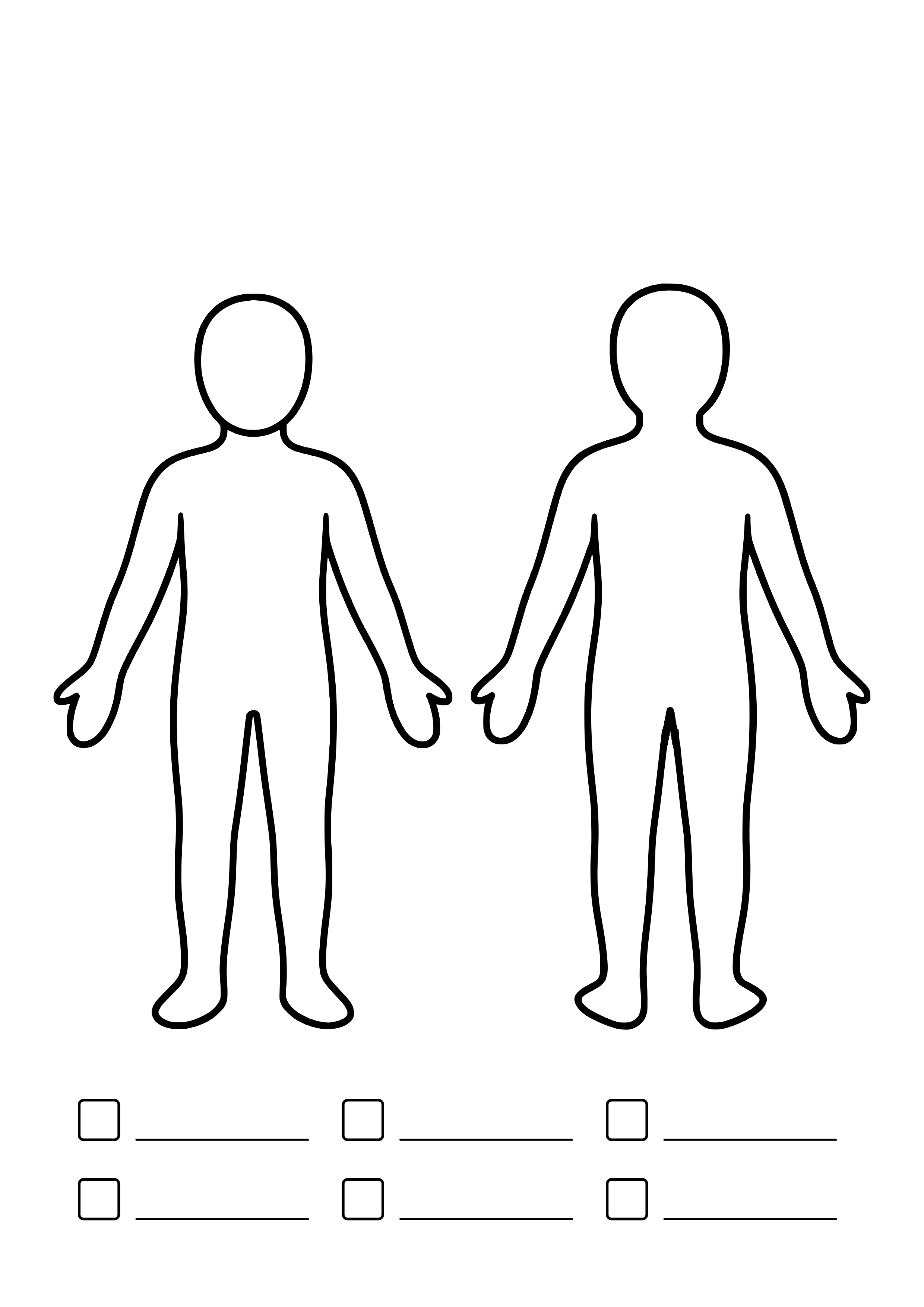 몸의 지도 미술치료 도안