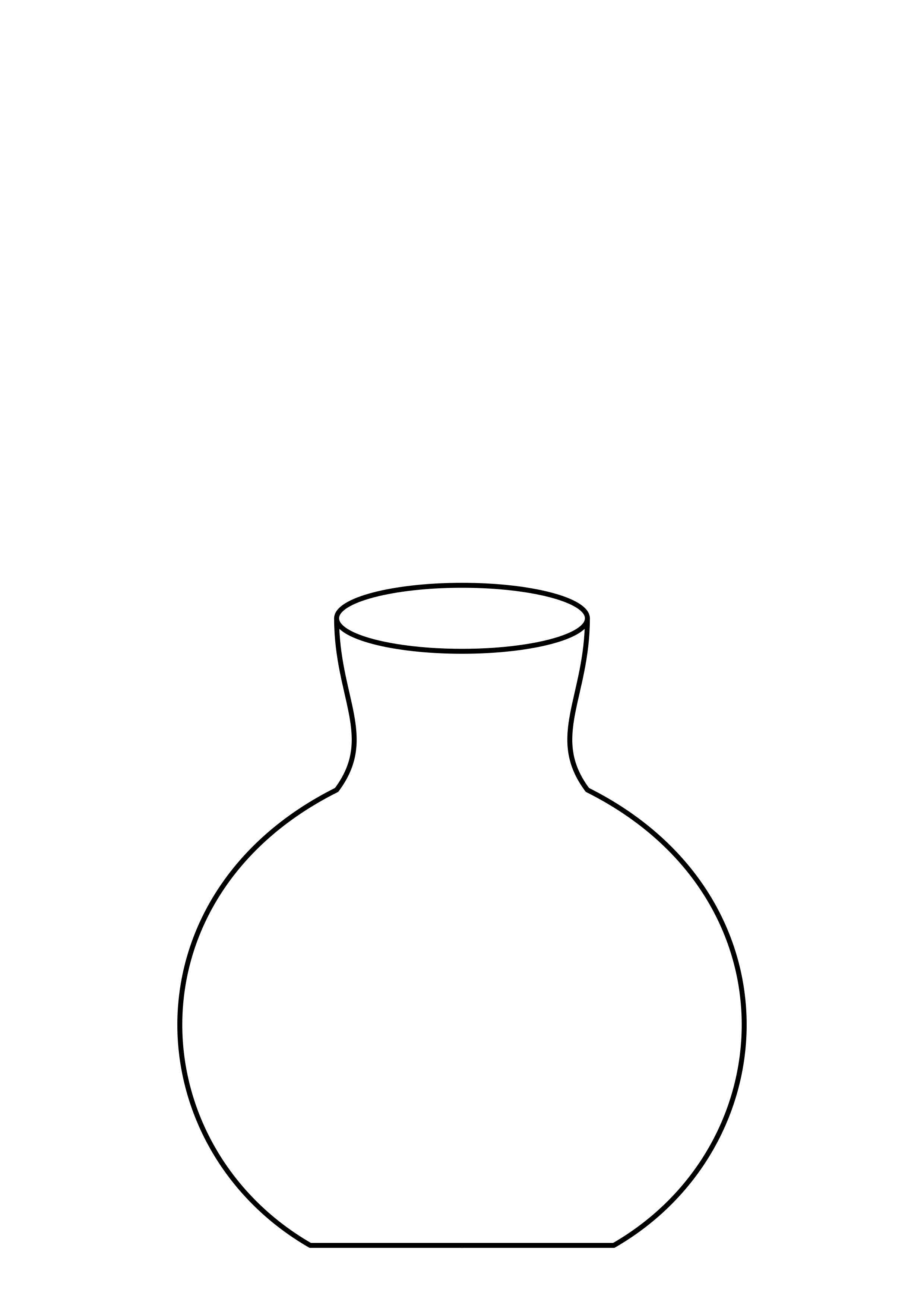 꽃병 1 · 둥근 병 미술치료 도안