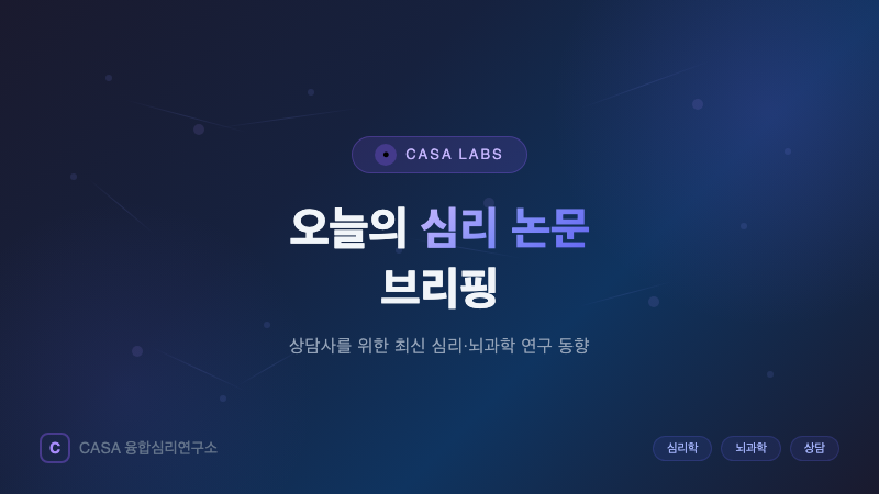 2026.04.14 심리논문 브리핑 — LSD마이크로도징우울뇌복원, 명상수면뇌6살젊음, 난청치료치매소멸